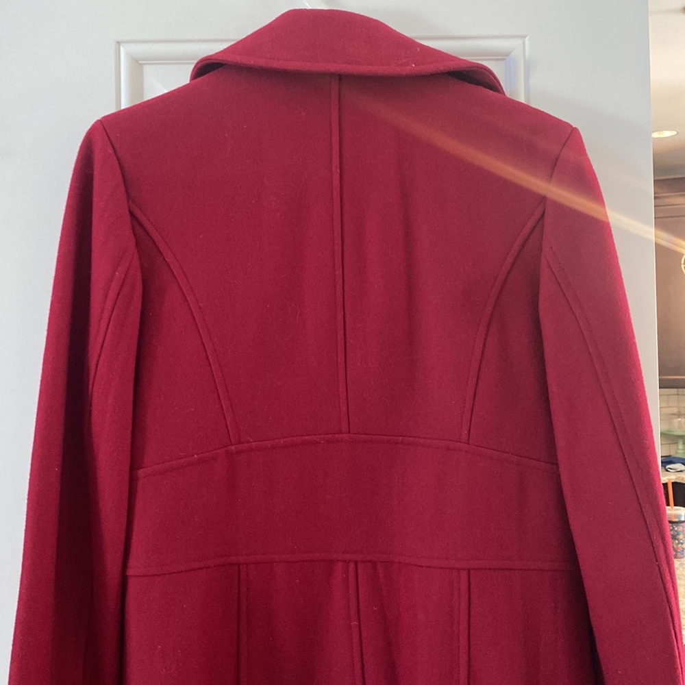 Red Wool Coat Size Small - image 4